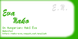 eva mako business card