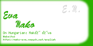 eva mako business card